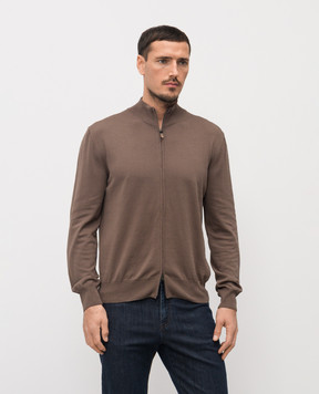 Canali Brown cardigan MK02459C0022