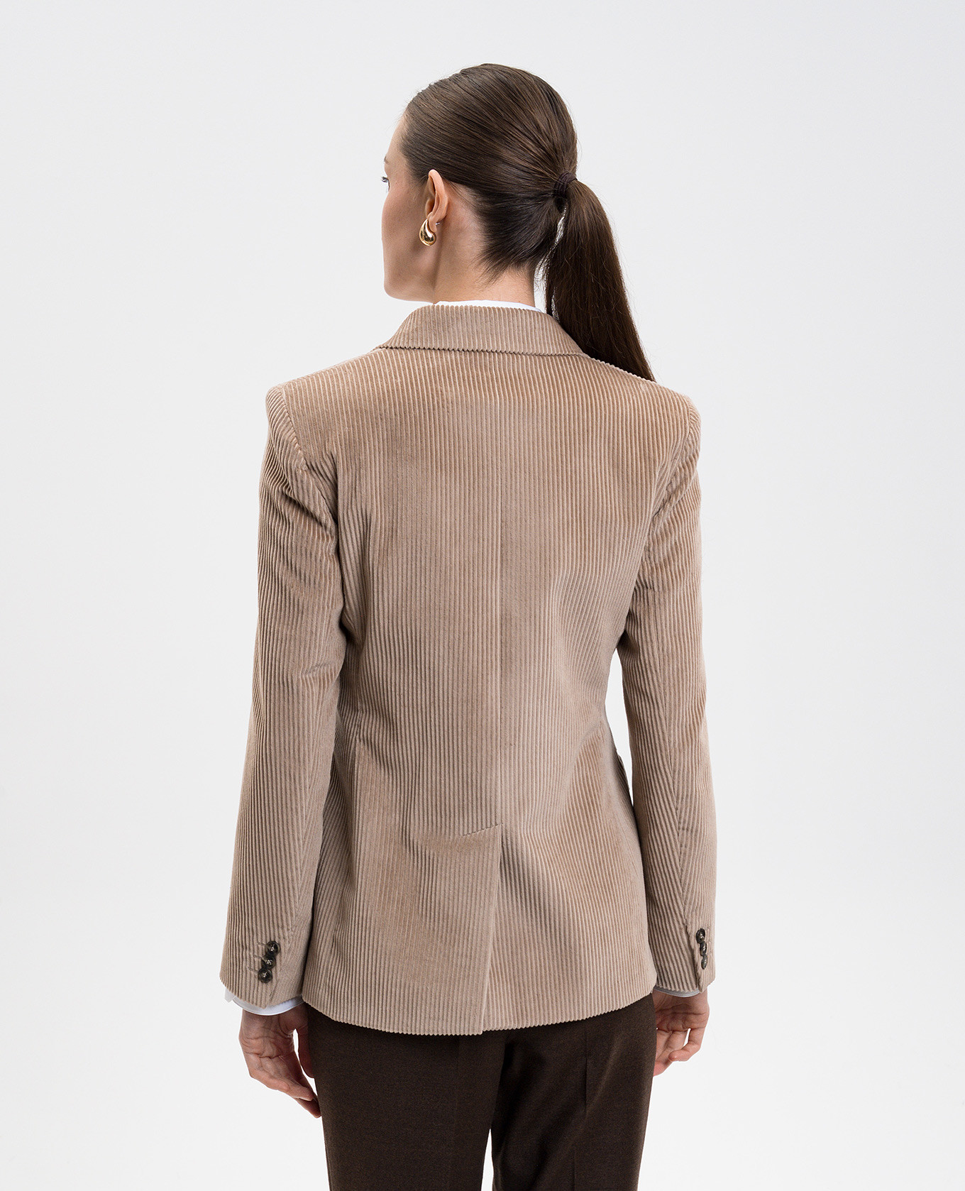 

Beige double-breasted corduroy jacket KATANGA Max Mara Weekend