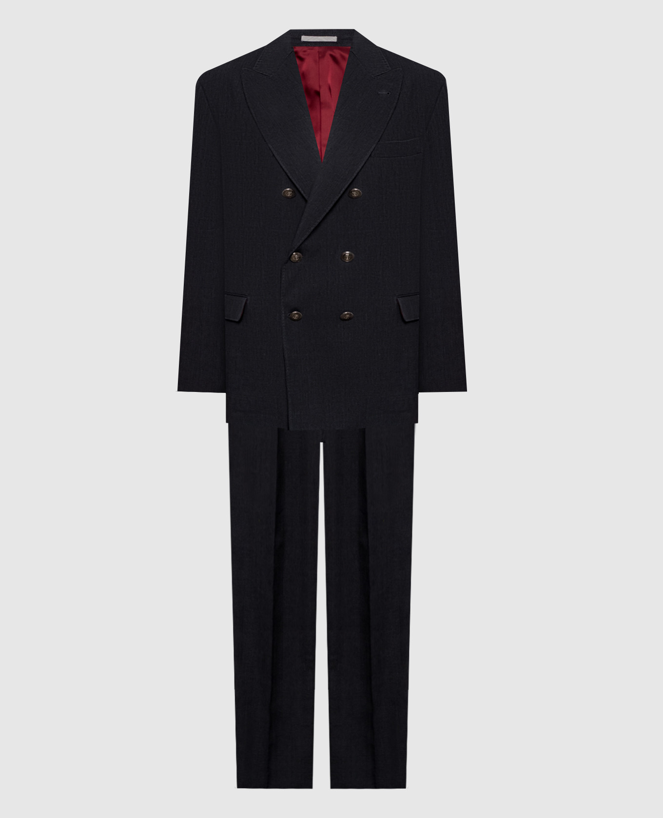 

Gray linen and wool suit Brunello Cucinelli, Grey