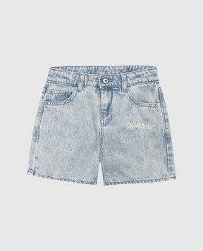 Off-White Children's blue shorts with logo print 44GYC004S26D001