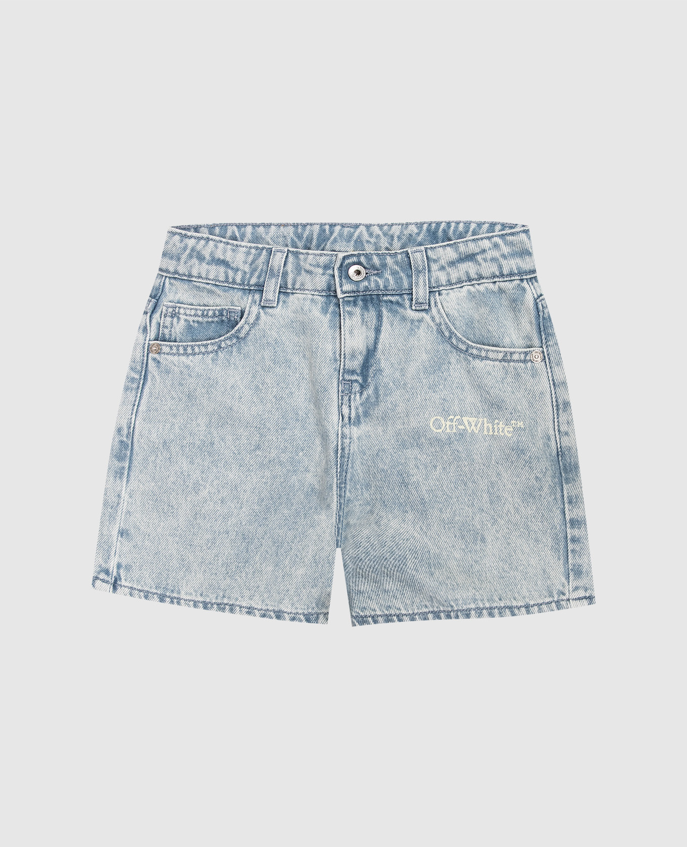 

Children's blue shorts with logo print Off-White, Light blue