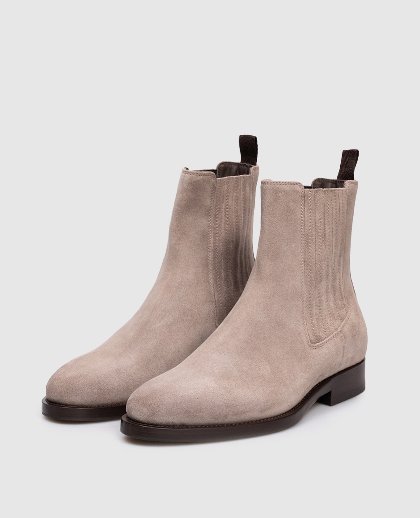 

Beige suede chelsea boots Brunello Cucinelli