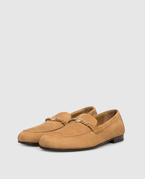 Versace Brown nubuck loafers with Medusa emblem 10198791A16647