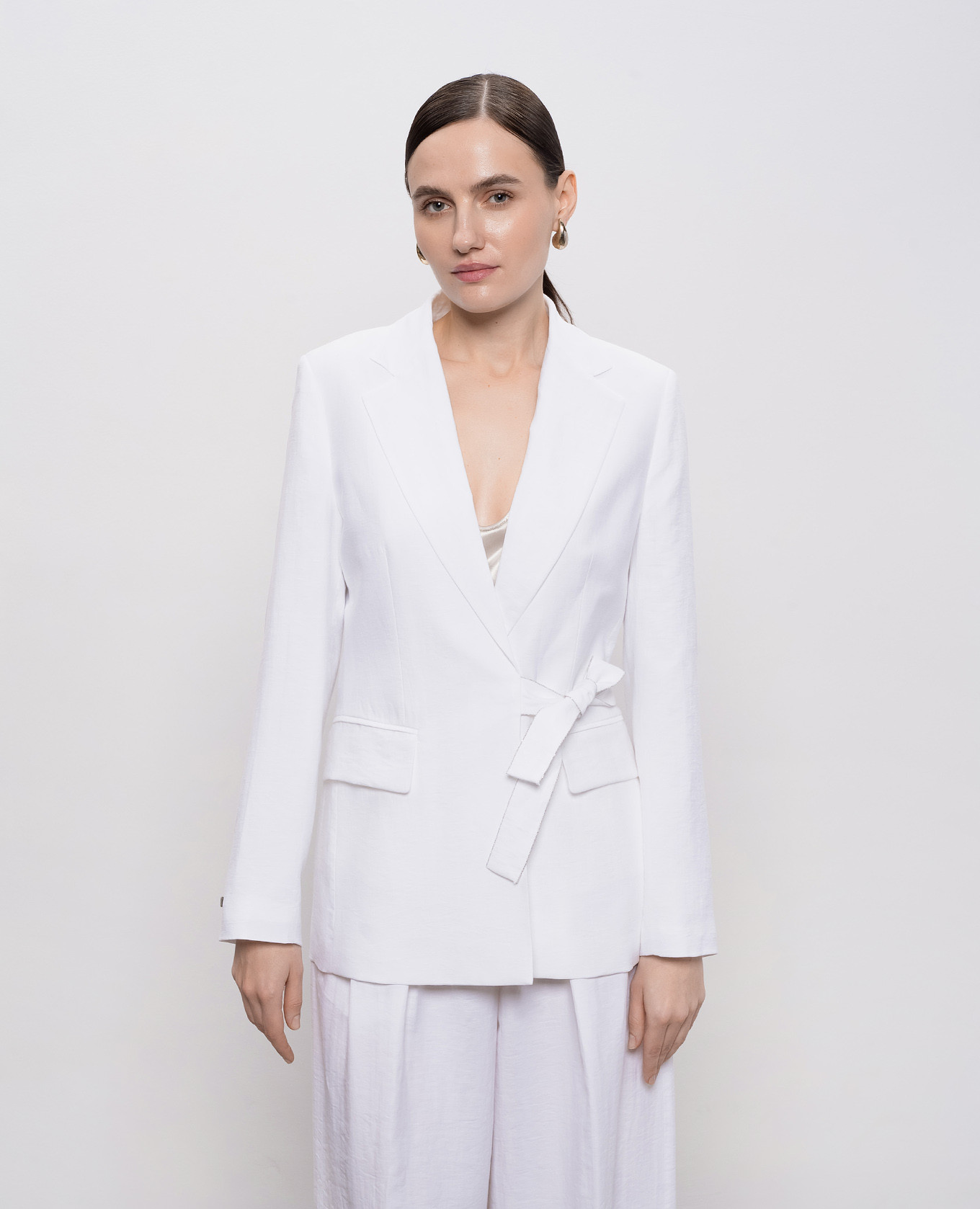 White jacket with linen Peserico 3