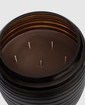 Onno Sphere Amber XL candle with Zanzibar scent in a glass candle holder ON201Z