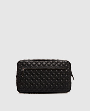 Stefano Ricci Black leather bag with textured emblem PP365UMR1MR