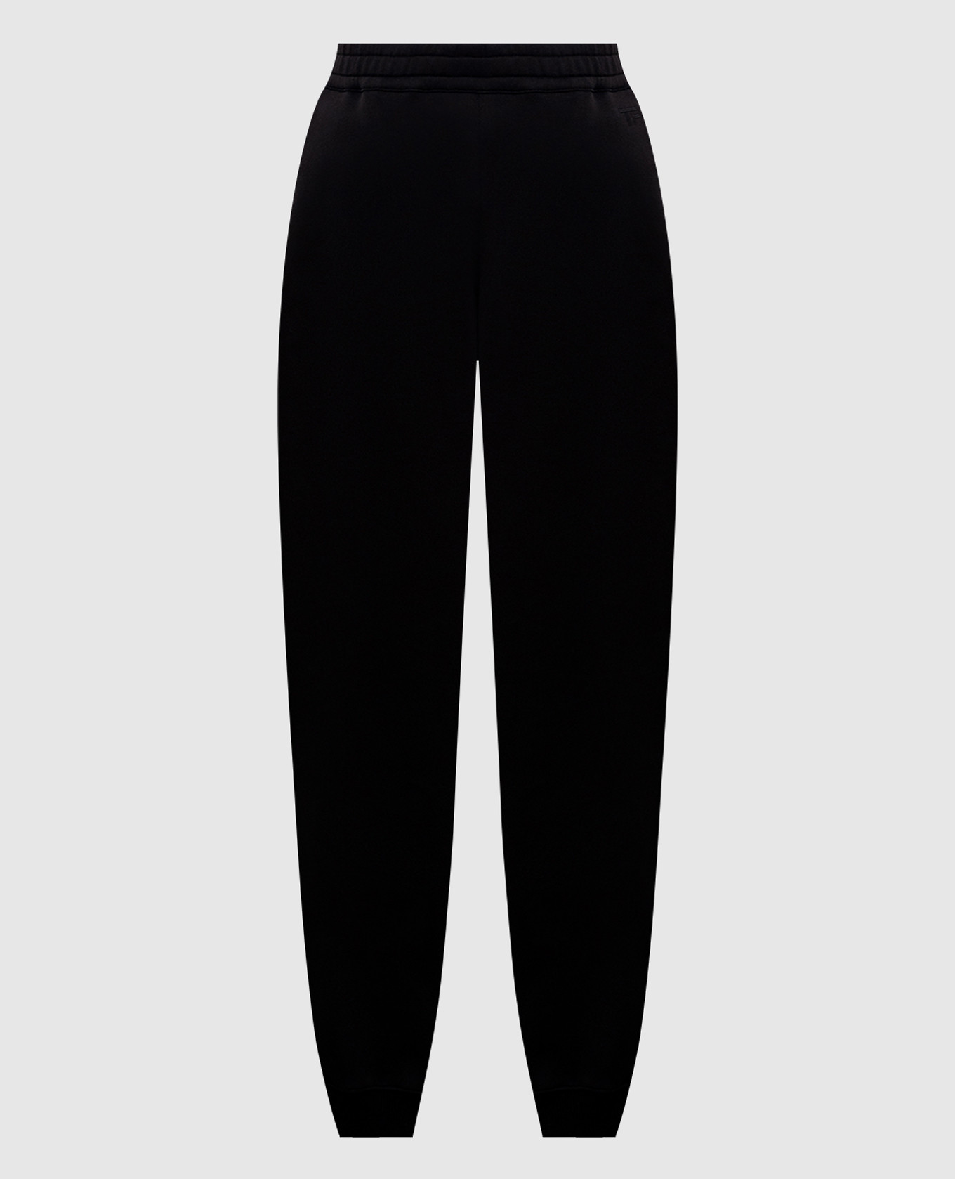 Joggers negros con aislamiento y seda