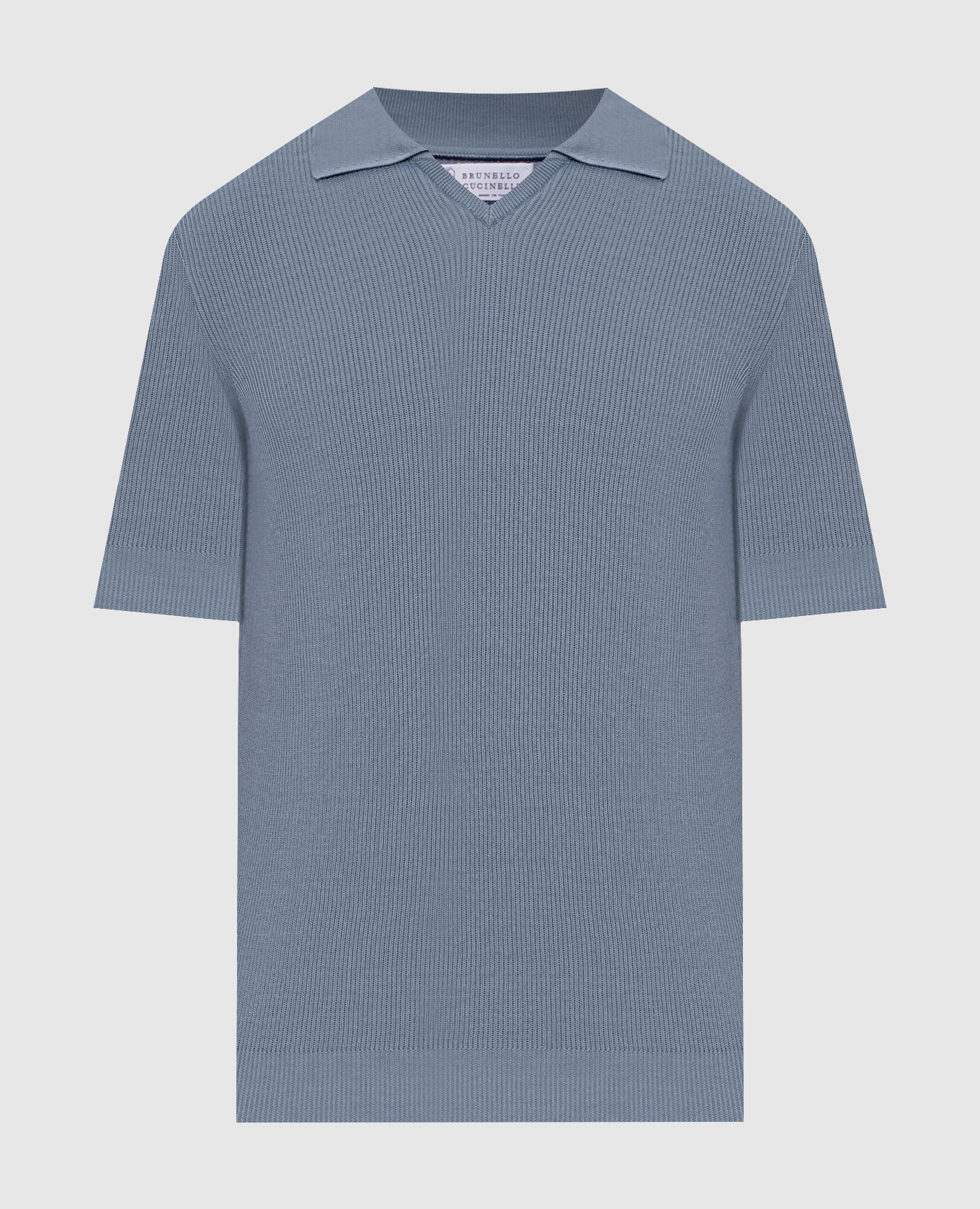 Blue polo collar t-shirt