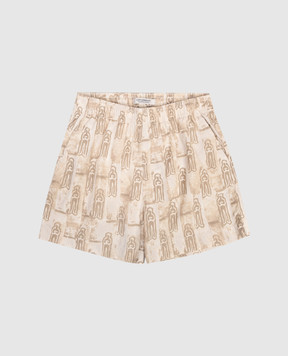 C.P. Company Children's khaki printed swim shorts CUL008L3BB148