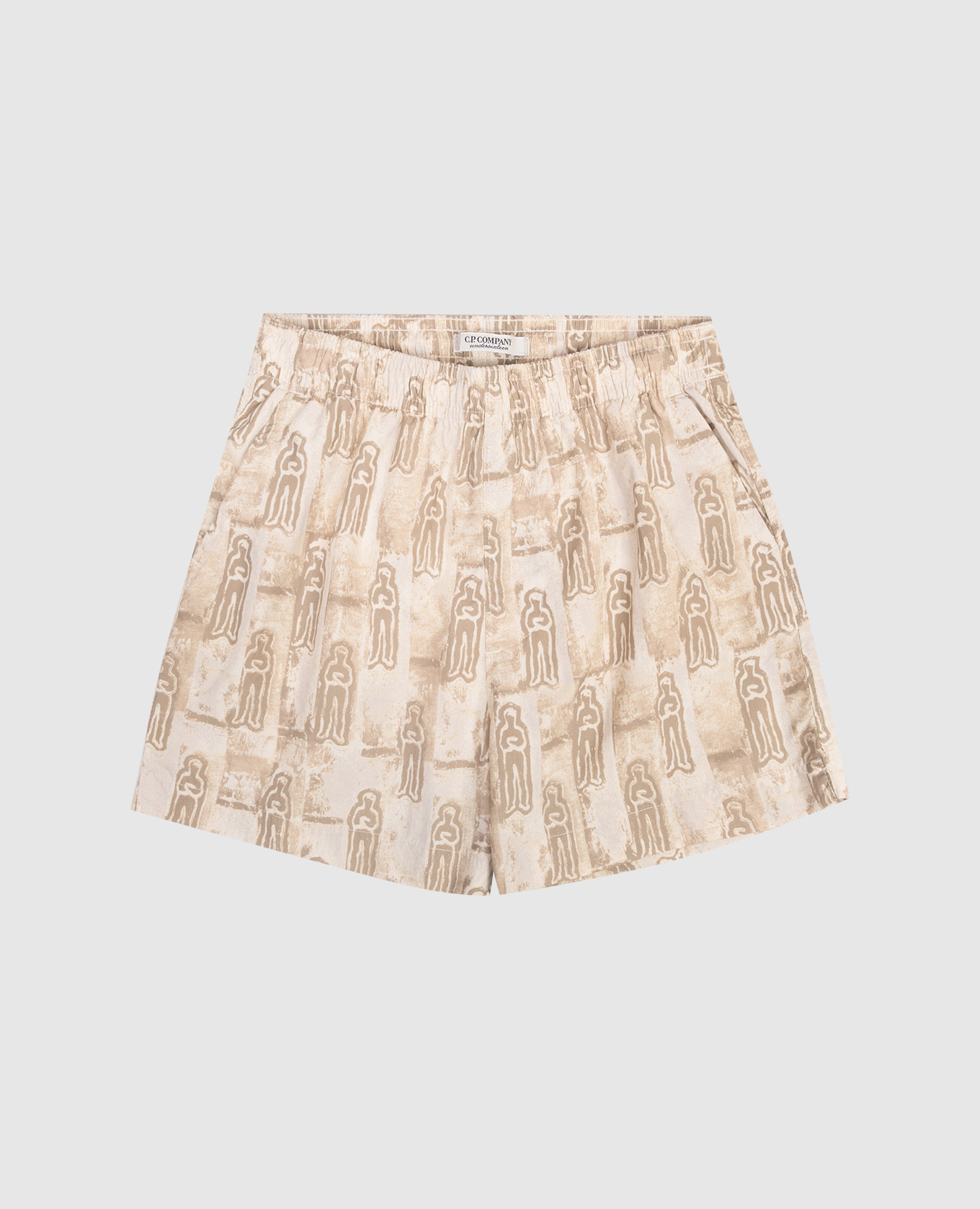 

Children's khaki printed swim shorts C.P. Company