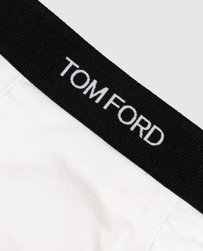 Tom Ford White briefs with logo pattern T4LC11040
