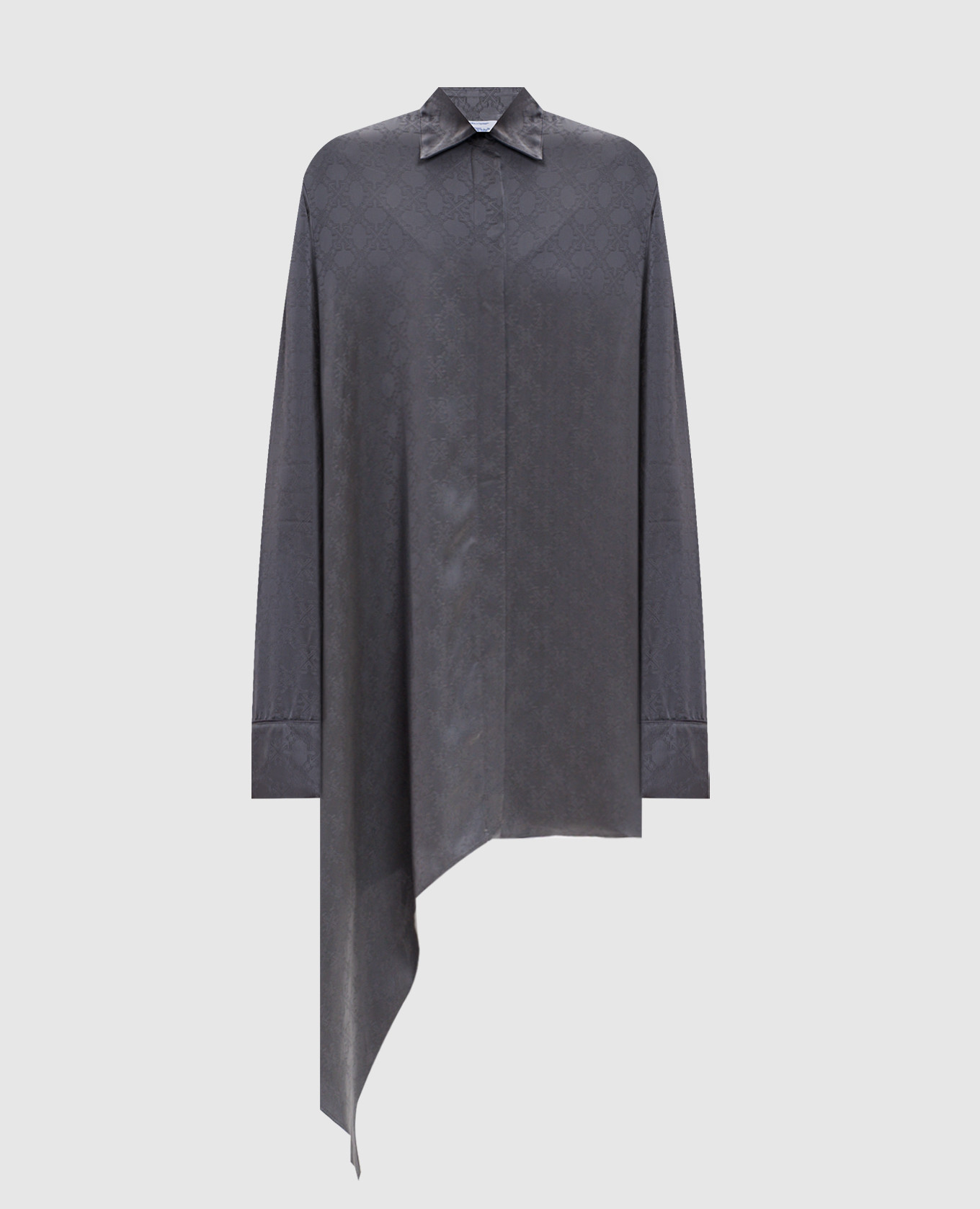 Graues Hemdkleid mit Emblemmuster