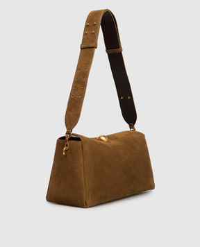 Ami Paris Brown suede Carrousel bag ULL712AL0136