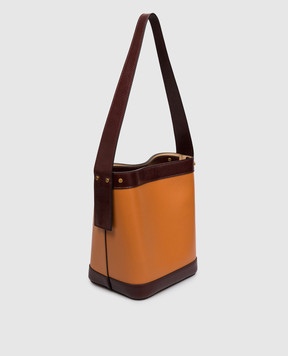Versace Brown leather Pivot bucket bag 10234601A17451