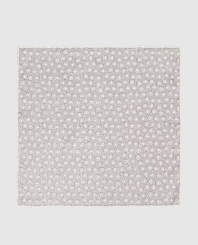 Brunello Cucinelli Grey silk polka dot scarf MX8720091