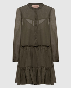 Twinset Green dress with metal logo 261TF2050