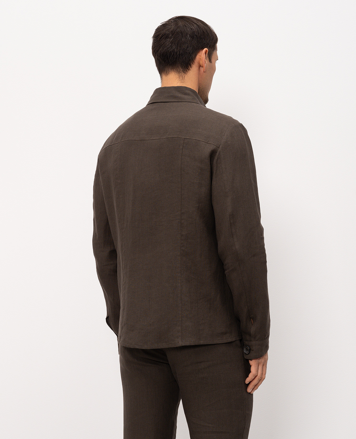 

Brown linen shirt Bilancioni