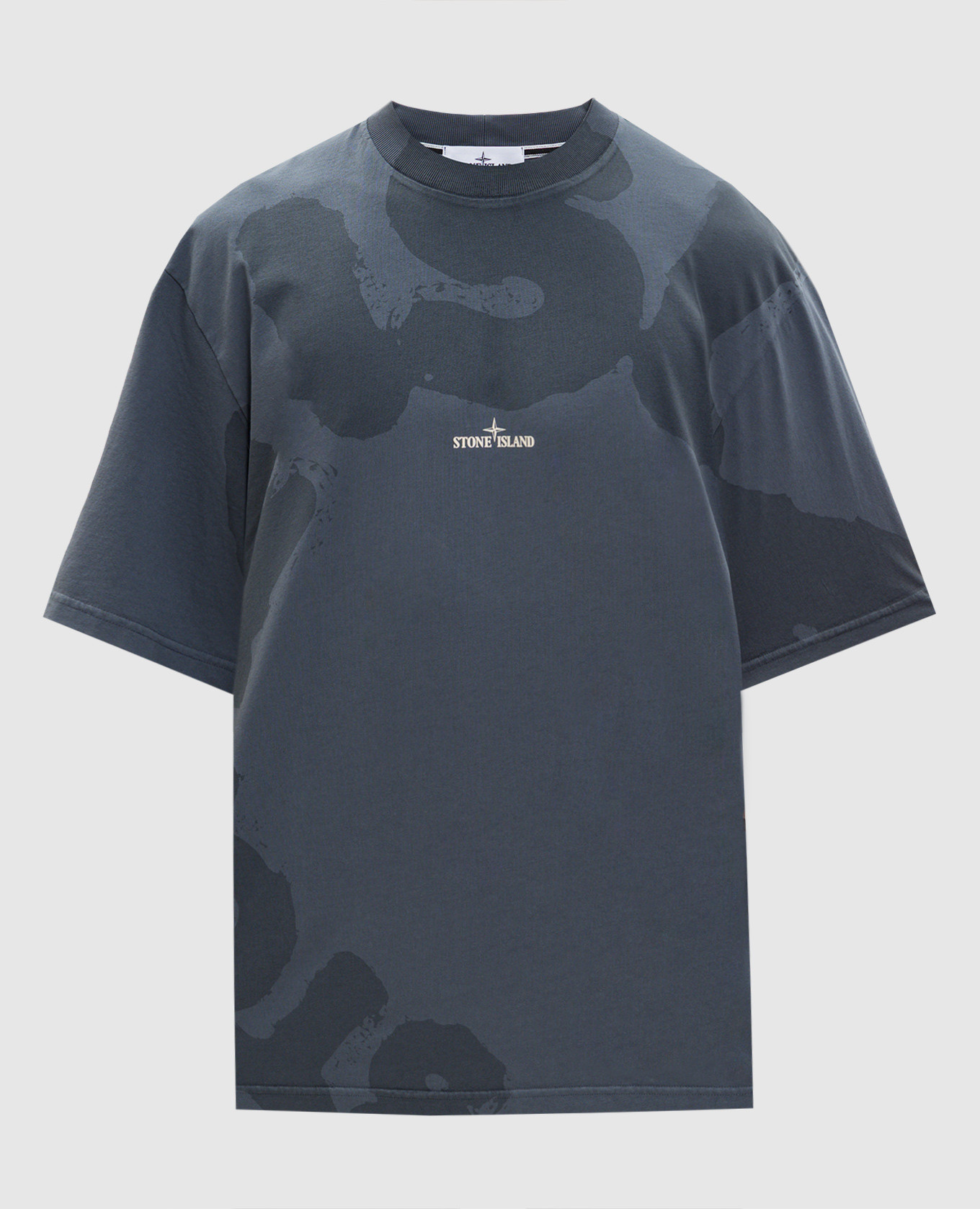 

Blue T-shirt with textured logo print Stone Island