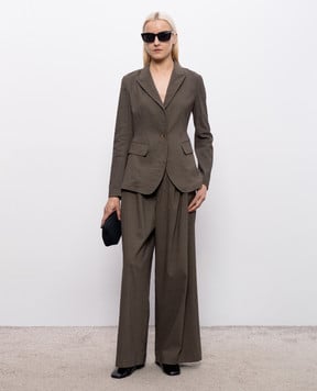 UMA WANG Paella Khaki Linen Pants UW3018