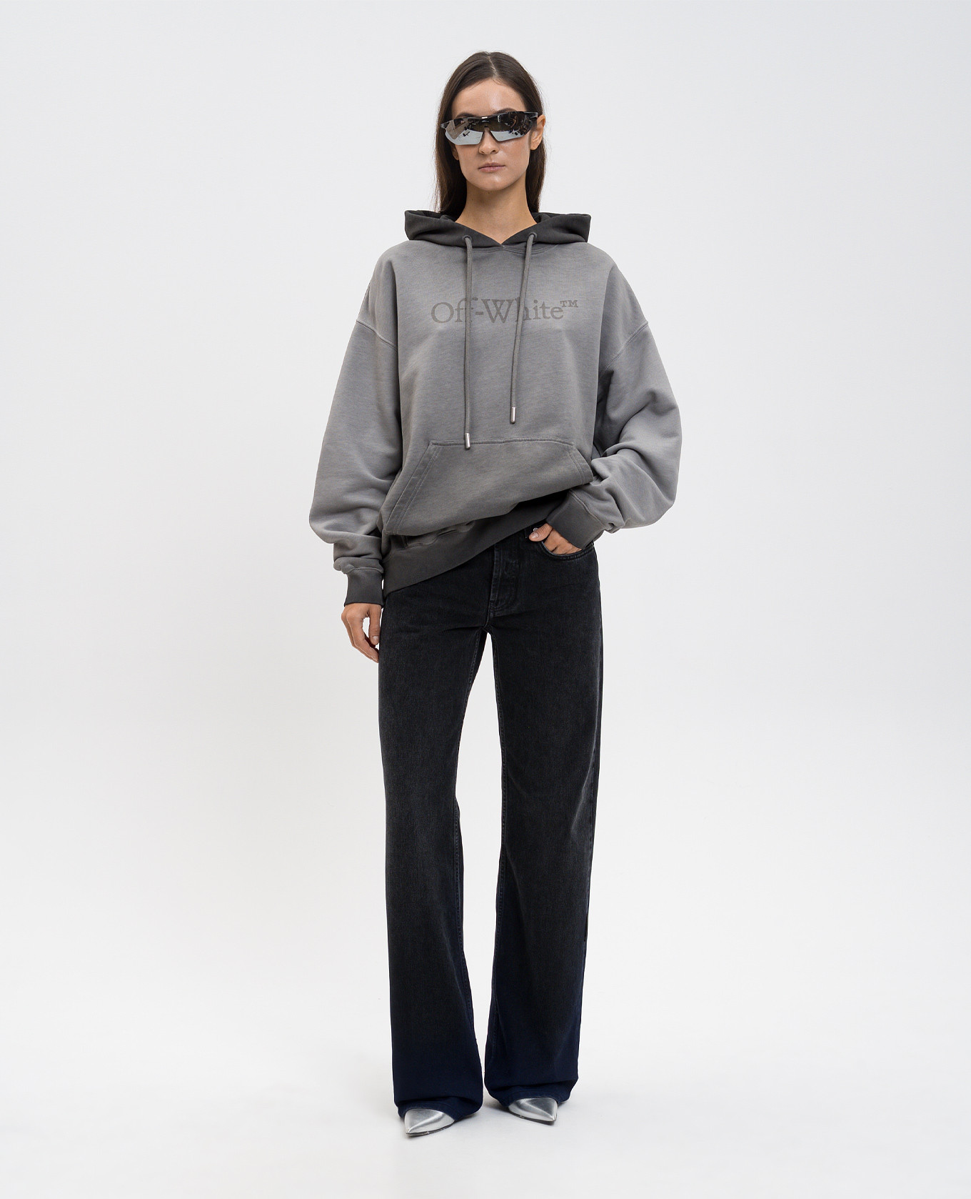Grey hoodie with logo Off-White 2