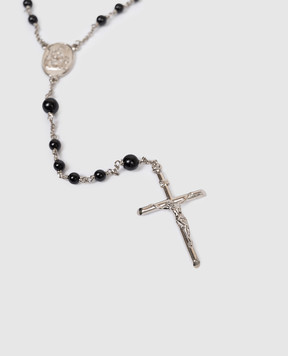 Dolce&Gabbana Silver necklace with a pendant in the form of a cross amulet WNP7S2W1111
