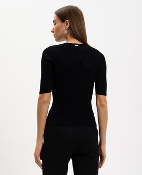 Twinset Black ribbed top 261TP3402