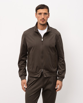 Bilancioni Green sports jacket with leather inserts BE26CJ4HM1