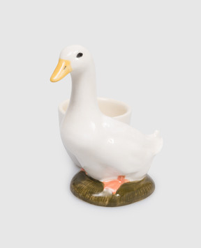 Quail Ceramics White Ceramic Pekin Duck Egg Stand 1401