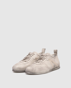 Ann Demeulemeester Beige suede sneakers Siru B0012585LT147