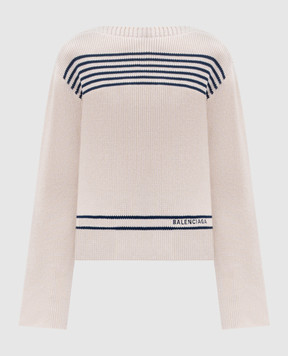 Balenciaga Beige sweater with logo pattern 876806T3461