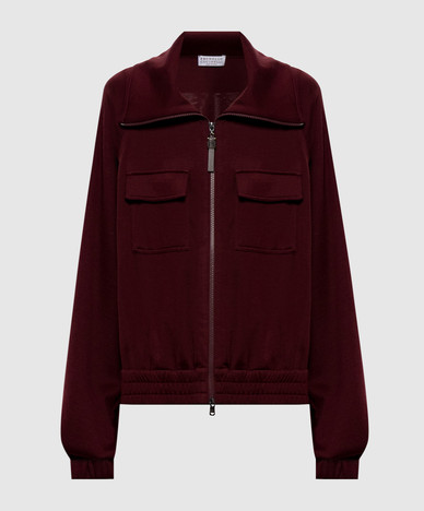 Burgundy sports jacket with silk