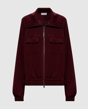 Brunello Cucinelli Burgundy sports jacket with silk MP828B2B06