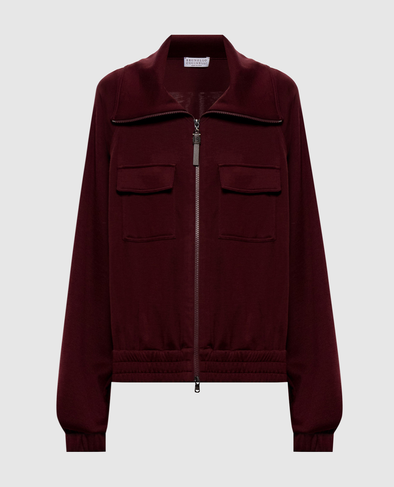 Burgundy sports jacket with silk