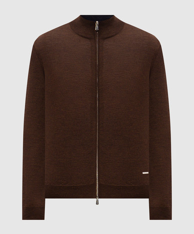 Brown wool cardigan