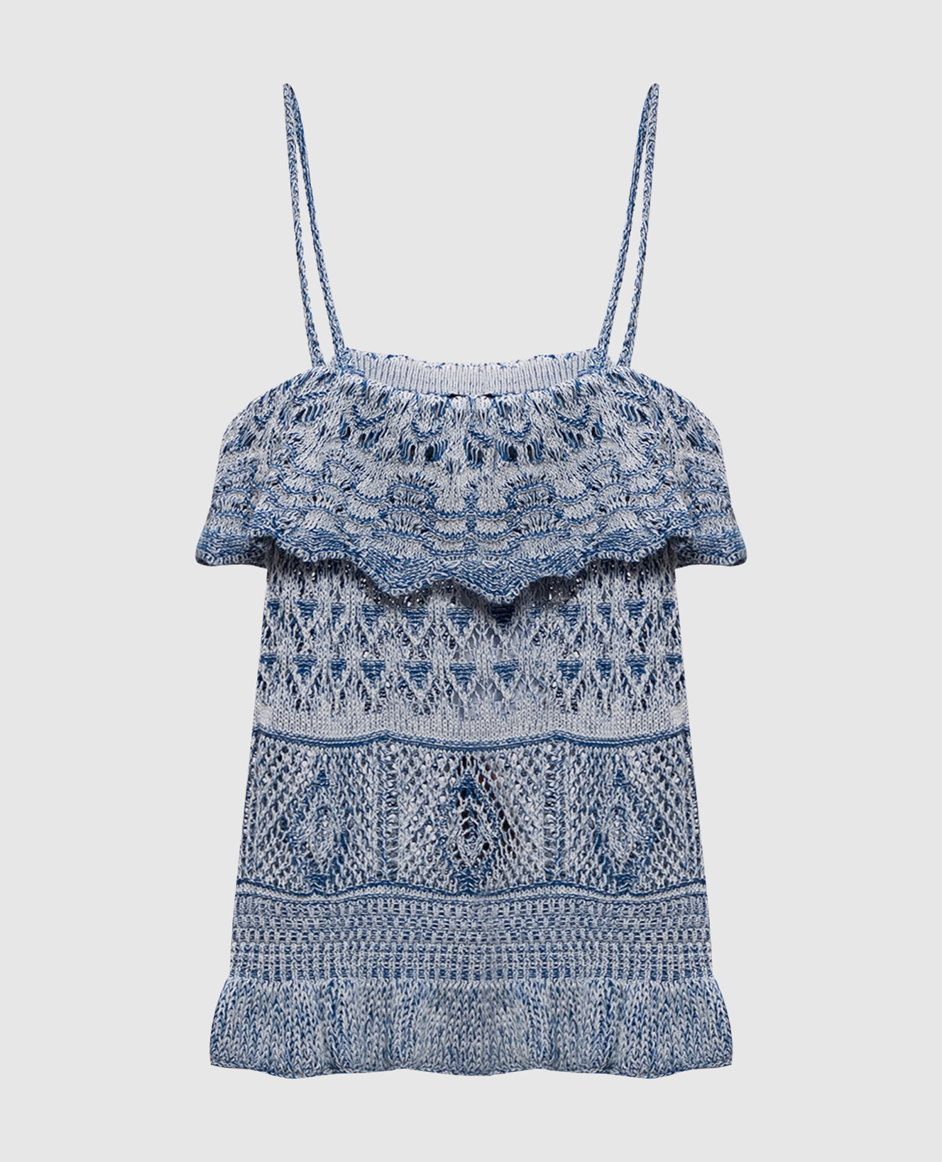 Blue knitted top