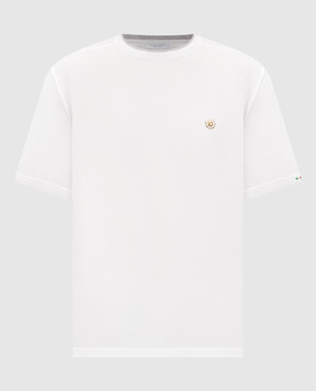 Stefano Ricci White T-shirt with logo embroidery MNH6105000TE0001