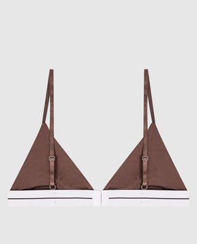 Palm Angels Brown bralette with logo PLA1UWTP06SI