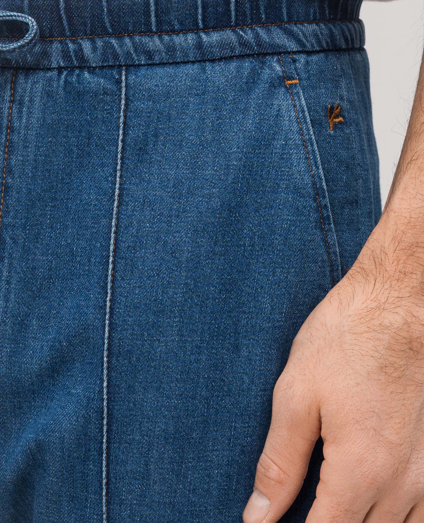 

Blue jeans with emblem ISAIA