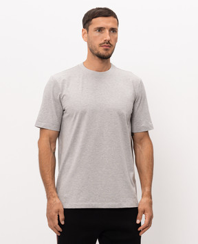 Peserico Grey T-shirt with logo print R55558J0Q2A0089