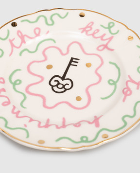 Bitossi Home White porcelain bread plate Key PAN00104