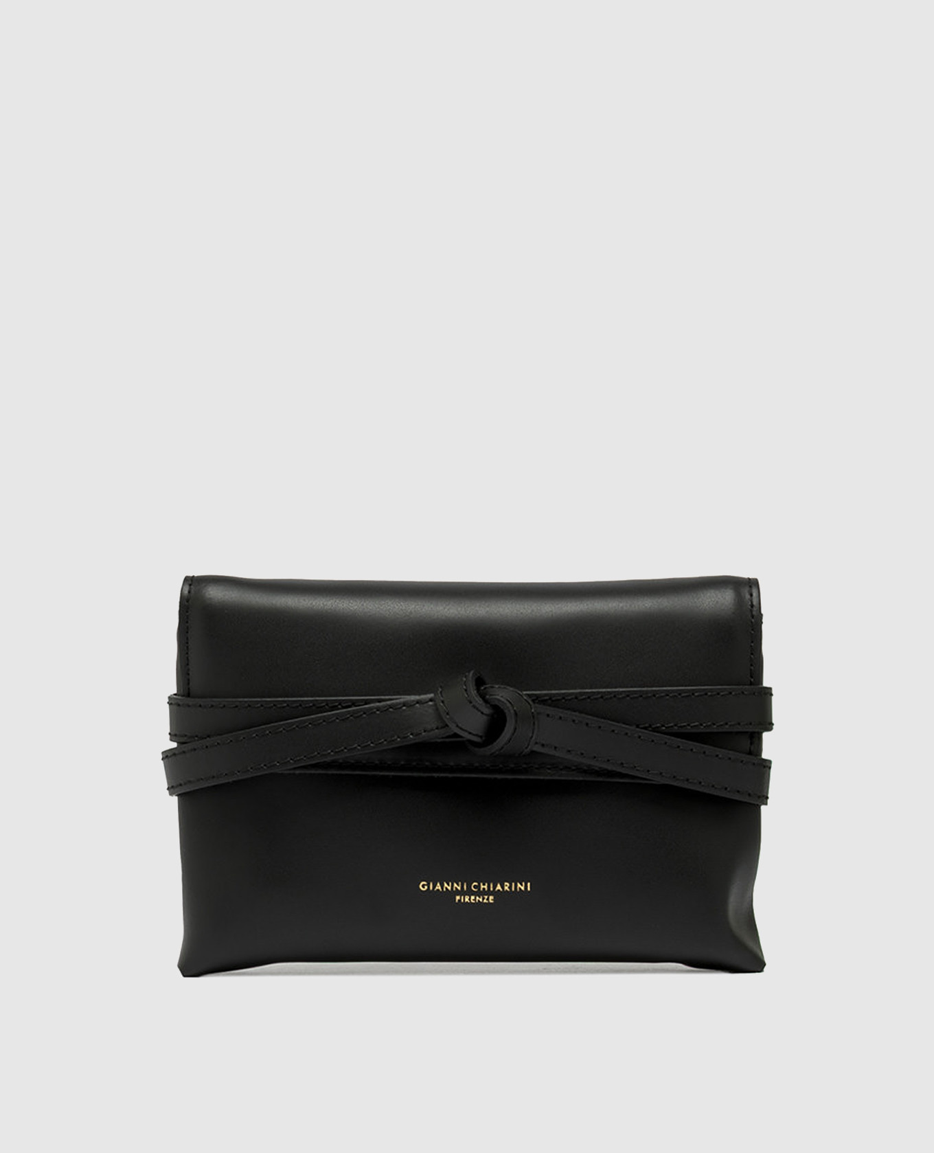 

Black leather Belty clutch Gianni Chiarini