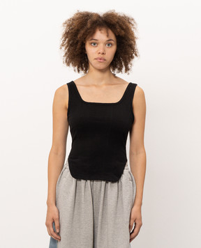 Juun.j Black top with a patch JW6742W035