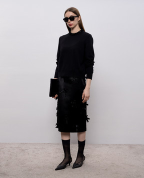 Jil Sander Black wool sweater with sequins J03GP0183J14819