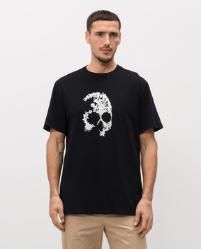 Alexander McQueen Black Skull print T-shirt 857145QTAEG