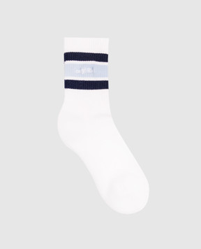 Sporty & Rich Serif children's white socks with logo embroidery AC09875300WH87