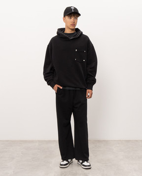 Palm Angels Black joggers with logo print PAMCH002FL005