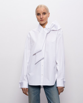 Saint Laurent White shirt with ascot collar 865302Y1H48