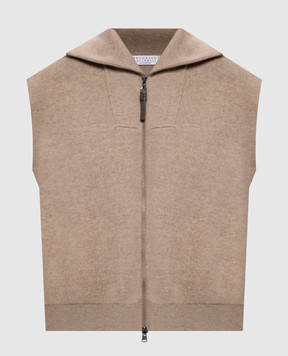 Brunello Cucinelli Brown cashmere vest M12237846