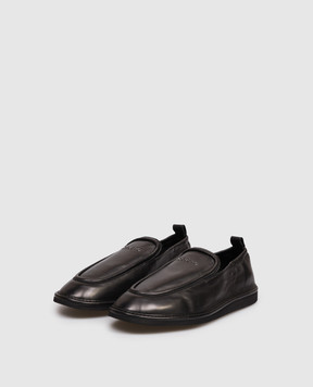 Iceberg FdoFla black leather loafers with textured logo IU1860