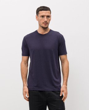 Tom Ford Blue T-shirt with monogram logo JCS004JMT012